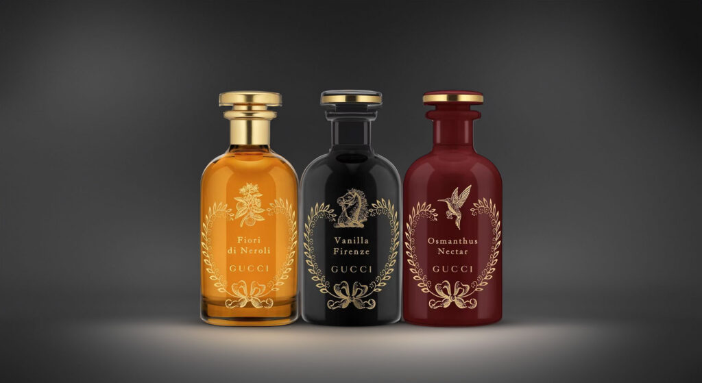 Gucci The Alchemist’s Garden: Fiori di Neroli, Vanilla Firenze, and Osmanthus Nectar